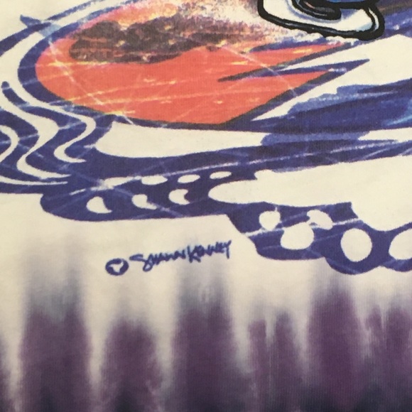 Grateful Dead Steal Your Faceoff Tie Dye Liquid Blue Shirt Size Large - Picture 5 of 9